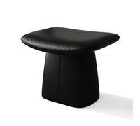 Vanity Stool Makeup Chair Solid Wood Ottoman with Saddle Cushion for Bedroom Dressing Entryway Piano, Compact Design