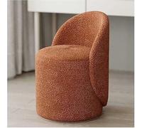 Vanity Stool, Teddy Swivel Cuddle Chair, Round Accent Tub Armchair, Dressing Table Stool, Stylish Faux Lamb Velvet Makeup Chair For Dressing Room, Entryway, Bedroom, 360°sw