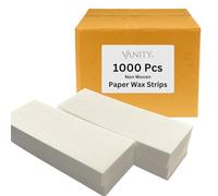 Vanity UK 1000 Pcs Paper Wax Strips Non Woven Disposable Plain White Waxing Sheets Professional Salon Quality Body Hair Removal Warm Soft Wax or Sugaring