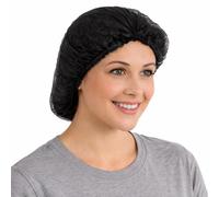 VANITY UK Mob Caps Black Disposable Elasticated Hair Net for Spray Tans Hair Covering Catering Kitchen Beauty Salon Supplies One Size Fits All Bonnet for Hygiene and Protection (100)