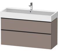 Vanity Unit Built-In Basin Duravit D-Neo 2 drawers, black diamond handles for Lav. Vero Air 1184mm Basalt Matt DE43750BD430000