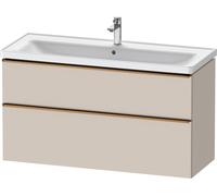 Vanity Unit Built-In Basin Duravit D-Neo 2 drawers, bronze handles for Lav. D-Neo 1184mm Taupe Matt DE4391004910000