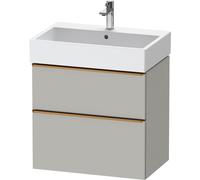 Vanity Unit Built-In Basin Duravit D-Neo 2 drawers, bronze handles for Lav. Vero Air 684mm Concrete Grey Matt DE4372004070000