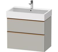 Vanity Unit Built-In Basin Duravit D-Neo 2 drawers, bronze handles for Lav. Vero Air 784mm Concrete Grey Matt DE4373004070000