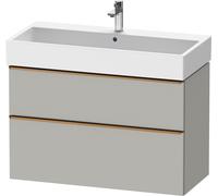 Vanity Unit Built-In Basin Duravit D-Neo 2 drawers, bronze handles for Lav. Vero Air 984mm Concrete Grey Matt DE4374004070000
