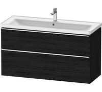 Vanity Unit Built-In Basin Duravit D-Neo 2 drawers, chrome handles for Lav. D-Neo 1184mm Black Mat Oak DE4391010160000