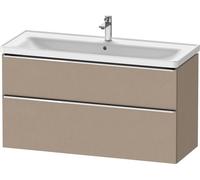 Vanity Unit Built-In Basin Duravit D-Neo 2 drawers, chrome handles for Lav. D-Neo 1184mm Linen Matt DE4391010750000