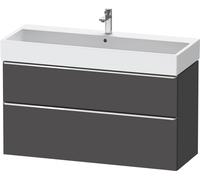 Vanity Unit Built-In Basin Duravit D-Neo 2 drawers, chrome handles for Lav. Vero Air 1184mm Graphite Matt DE4375010490000