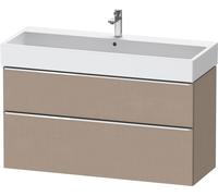 Vanity Unit Built-In Basin Duravit D-Neo 2 drawers, chrome handles for Lav. Vero Air 1184mm Linen Matt DE4375010750000