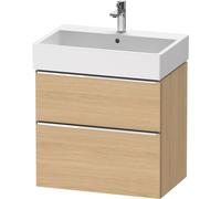 Vanity Unit Built-In Basin Duravit D-Neo 2 drawers, chrome handles for Lav. Vero Air 684mm Natural Oak Matt DE4372010300000