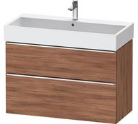 Vanity Unit Built-In Basin Duravit D-Neo 2 drawers, chrome handles for Lav. Vero Air 984mm Natural Walnut DE4374010790000