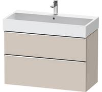 Vanity Unit Built-In Basin Duravit D-Neo 2 drawers, chrome handles for Lav. Vero Air 984mm Taupe Matt DE4374010910000
