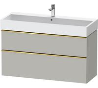Vanity Unit Built-In Basin Duravit D-Neo 2 drawers, gold handles for Lav. Vero Air 1184mm Concrete Grey Matt DE4375034070000