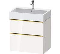 Vanity Unit Built-In Basin Duravit D-Neo 2 drawers, gold handles for Lav. Vero Air 684mm White high gloss DE4372034220000