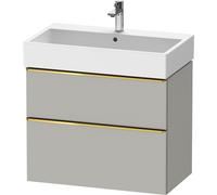 Vanity Unit Built-In Basin Duravit D-Neo 2 drawers, gold handles for Lav. Vero Air 784mm Concrete Grey Matt DE4373034070000