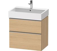 Vanity Unit Built-In Basin Duravit D-Neo 2 drawers, stainless steel handles for Lav. Vero Air 684mm Natural Oak Matt DE4372070300000