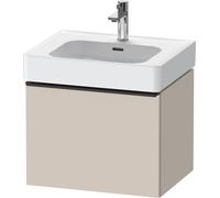 Vanity Unit Built-In Basin Duravit D-Neo drawer, black diamond handle, for Lav. Soleil 584mm Taupe Matt DE42760BD910000