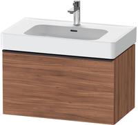 Vanity Unit Built-In Basin Duravit D-Neo drawer, black diamond handle, for Lav. Soleil 784mm Natural Walnut DE42770BD790000