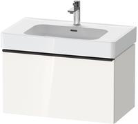 Vanity Unit Built-In Basin Duravit D-Neo drawer, black diamond handle, for Lav. Soleil 784mm White high gloss DE42770BD220000