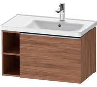 Vanity Unit Built-In Basin Duravit D-Neo drawer, stainless steel handle, 2 left niches 784mm Natural Walnut DE4257070790000