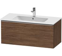 Vanity Unit Built-In Basin Duravit D-Neo drawer, stainless steel handle, for Lav. ME 1010mm Walnut Dark Matt DE4263070210000