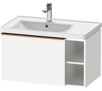 Vanity Unit Built-In Basin Duravit D-Neo drawer with bronze handle, 2 niches right 784mm White Matt DE4258004180000