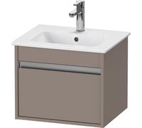 Vanity Unit Built-In Basin Duravit Ketho 1 drawer silver handle 500x410x412mm Basalt Matt KT640404343