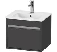 Vanity Unit Built-In Basin Duravit Ketho 1 drawer silver handle 500x410x412mm Graphite Matt KT640404949