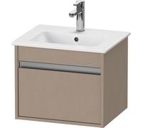 Vanity Unit Built-In Basin Duravit Ketho 1 drawer silver handle 500x410x412mm Linen Matt KT640407575