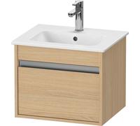 Vanity Unit Built-In Basin Duravit Ketho 1 drawer silver handle 500x410x412mm Natural Oak Matt KT640403030