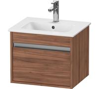 Vanity Unit Built-In Basin Duravit Ketho 1 drawer silver handle 500x410x412mm Natural Walnut KT640407979