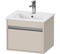 Vanity Unit Built-In Basin Duravit Ketho 1 drawer silver handle 500x410x412mm Taupe Matt KT640409191
