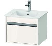 Vanity Unit Built-In Basin Duravit Ketho 1 drawer silver handle 500x410x412mm White high gloss KT640402222