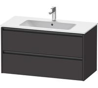 Vanity Unit Built-In Basin Duravit Ketho.2 2 drawers, anthracite handles, for ME washbasin 1010x550x480mm Graphite Super Mat K25264080800000