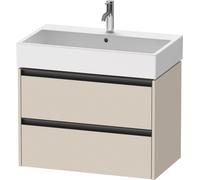 Vanity Unit Built-In Basin Duravit Ketho.2 2 drawers, anthracite handles, for Vero Air washbasin 784x549x460mm Taupe Super Mat K25277083830000