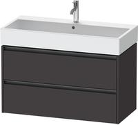 Vanity Unit Built-In Basin Duravit Ketho.2 2 drawers, anthracite handles, for Vero Air washbasin 984x549x460mm Graphite Super Mat K25278080800000