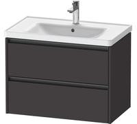 Vanity Unit Built-In Basin Duravit Ketho.2 2 drawers, anthracite handles, for washbasin D-Neo 784x549x455mm Graphite Super Mat K25283080800000