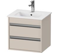Vanity Unit Built-In Basin Duravit Ketho 2 drawers, silver handles 500x480x412mm Taupe Matt KT644409191