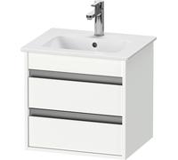 Vanity Unit Built-In Basin Duravit Ketho 2 drawers, silver handles 500x480x412mm White Matt KT644401818