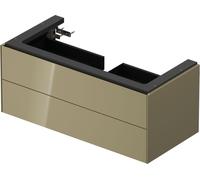 Vanity Unit Built-In Basin Duravit White Tulip 2 drawers 984x410mm Stone grey High Gloss WT43420H2H2