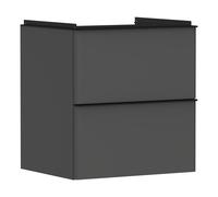 Vanity Unit Built-In Basin Hansgrohe Xelu Q 2 drawers 580x475x605mm Matt Diamond Grey/Black Mat