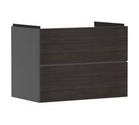 Vanity Unit Built-In Basin Hansgrohe Xevolos E 2 drawers 780x475x555mm Matt Slate Grey/Dark Oak
