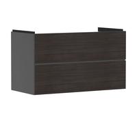 Vanity Unit Built-In Basin Hansgrohe Xevolos E 2 drawers 980x475x555mm Matt Slate Grey/Dark Oak
