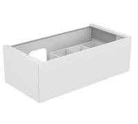 Vanity Unit Built-In Basin Keuco Edition 11 1 drawer, With light, Basin on the left 1050x350x535mm Glossy White