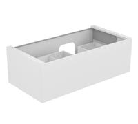 Vanity Unit Built-In Basin Keuco Edition 11 1 drawer, With light, Basin on the right 1050x350x535mm Glossy White