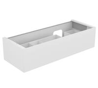 Vanity Unit Built-In Basin Keuco Edition 11 1 drawer, With light, Basin on the right 1400x350x535mm Anthracite