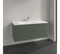 Vanity Unit Built-In Basin Villeroy and Boch Antao 2 drawers 1188x504x492mm Leaf Green Matt Lacquer