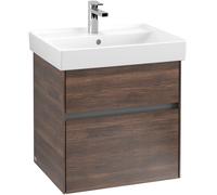 Vanity Unit Built-In Basin Villeroy and Boch Collaro 2 drawers, LED 554mm Arizona Oak