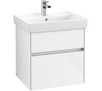Vanity Unit Built-In Basin Villeroy and Boch Collaro 2 drawers, LED 554mm Glossy White
