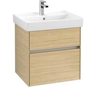 Vanity Unit Built-In Basin Villeroy and Boch Collaro 2 drawers, LED 554mm Nordic Oak